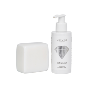 Natūralus indų ploviklis NATURAL COCO ir drėkinamasis rankų kremas SOFT CRYSTAL