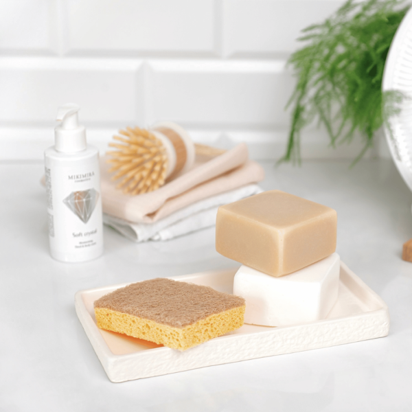 Kietasis indų ploviklis 200 g NATURAL ir drėkinamasis rankų ir kūno kremas SOFT CRYSTAL 150 ml
